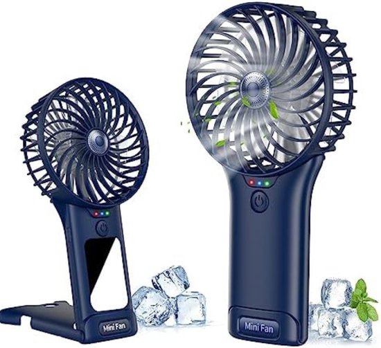Handventilator Wiederaufladbar – Mini-Ventilator Taschenformat, 5 Stufen, Bis 8,5 H Laufzeit, Mit USB-C