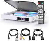 DVD speler met HDMI - DVD speler met HDMI aansluiting - DVD speler HDMI - DVD speler portable - Wit - 0,28kg