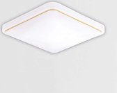 LED Lamp - Goud rand - Warmwit /koudwit led indoor -Plafondlamp -Vierkante witte acryl indoor plafondlamp - 40x40CM- plafond decoratie lamp, driekleurige licht, gemakkelijk te installeren slaapkamer gangpad verlichting lampen