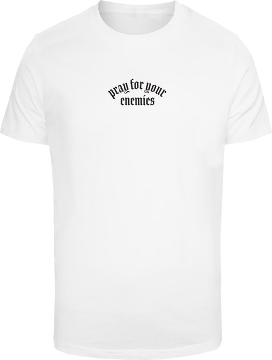 Mister Tee - Pray For Your Enemies Heren T-shirt - XS - Wit