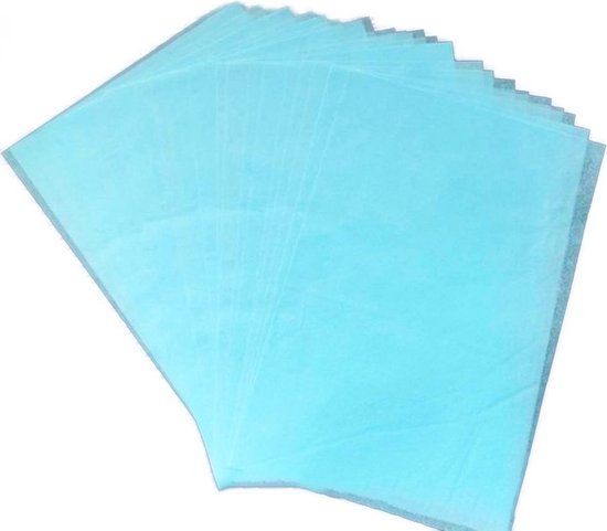 Foto: 100 stuks a4 zijdepapier fel blauw 210 300mm vloeipapier tissue vloei papier knutselen