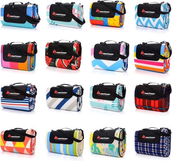 Waterdichte en geïsoleerde XXL picknickdeken 200x200 cm - strandmat met voering