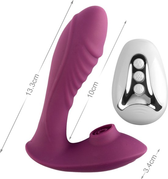 vscnovelty® - Vibromasseur stimulateur double usage Pleasure Luxe - 10 vitesses d'aspiration et 10 modes de vibration