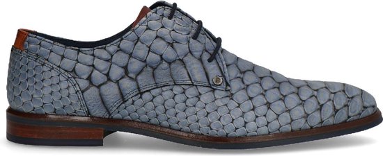 Chaussures pour hommes | Merk: Berkelmans | Modèle : Cartagena Reptile Navy Zulu | Couleur : bleu