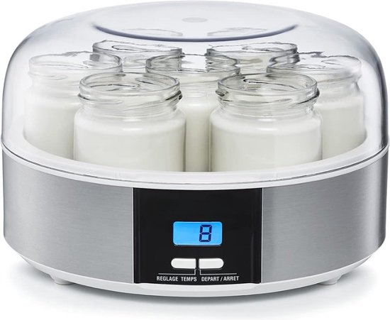 Yoghurtmaker - Yoghurtmachine - Altijd Heerlijke Yoghurt - Met Instructie - Thuis Fermenteren - 7 potten - 1.3 Liter