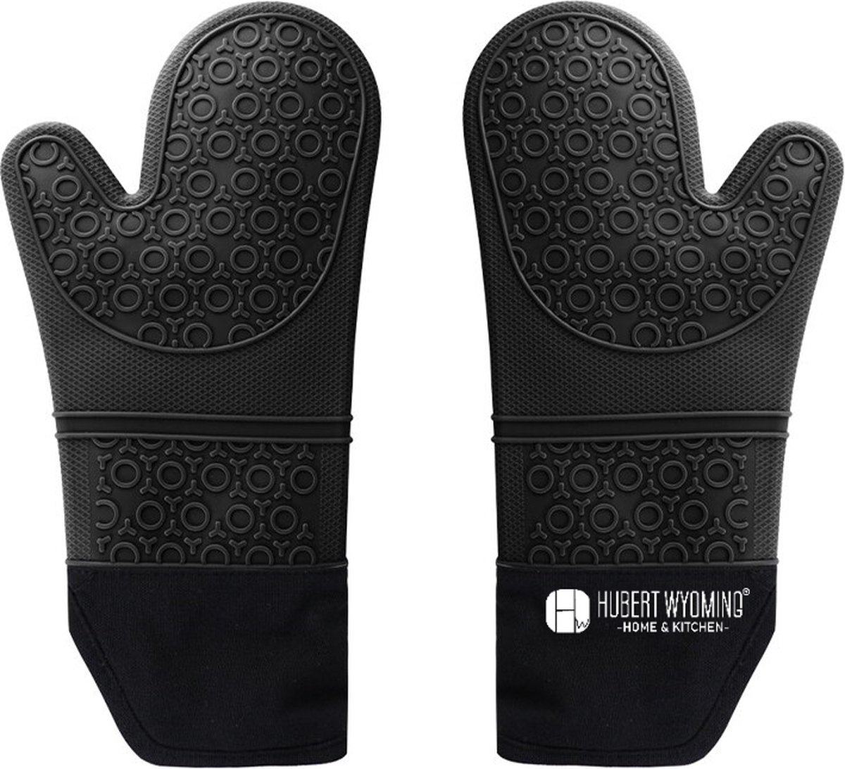 Hubert Wyoming Siliconen Ovenwanten Zwart Ultieme Hittebescherming & Stijlvol Comfort