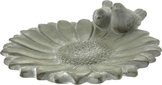 Vogelbad / Vogel Voederschaal - Zonnebloem - Steen - 25 x 23 cm