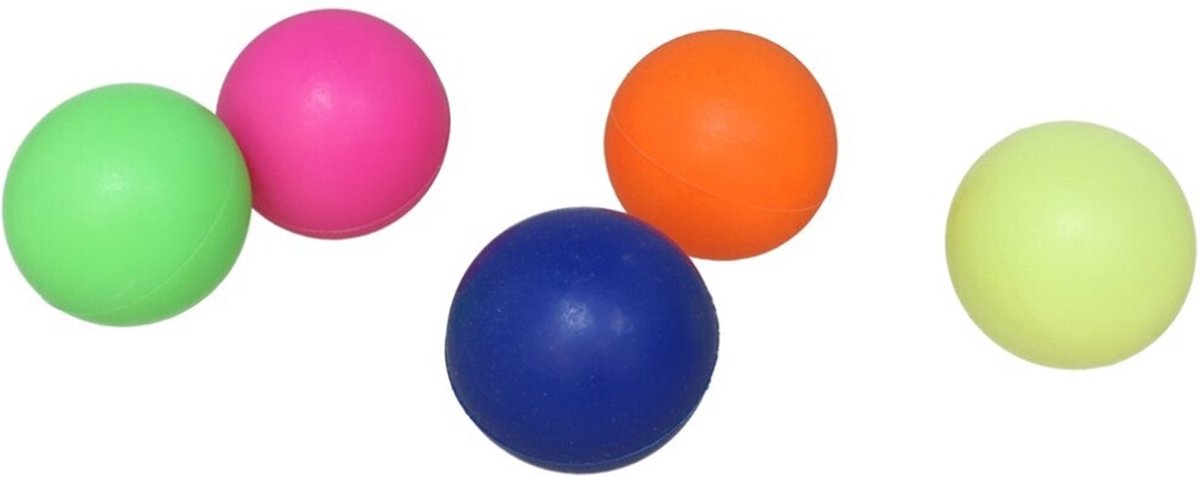 Gekleurde premium rubber beach balletjes - 5x stuks - dia 4 cm - reserve ballen - Merkloos