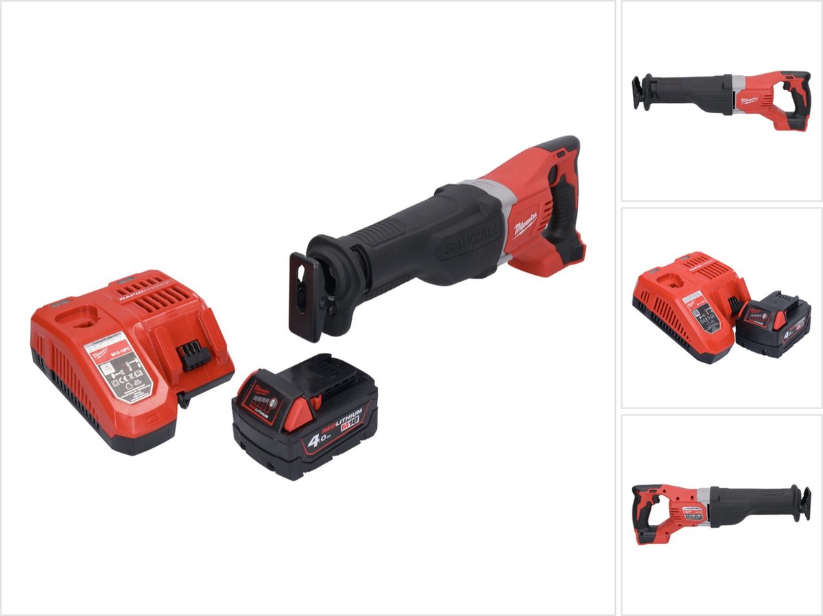 Milwaukee M18 BSX-401 accu reciprozaag 18 V + 1x accu 4.0 Ah + lader