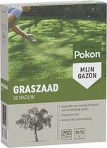 Pokon Graszaad Schaduw - 250gr - Gazonzaad - Geschikt voor 10m² tot 15m² - Speciaal voor een schaduwrijk gazon