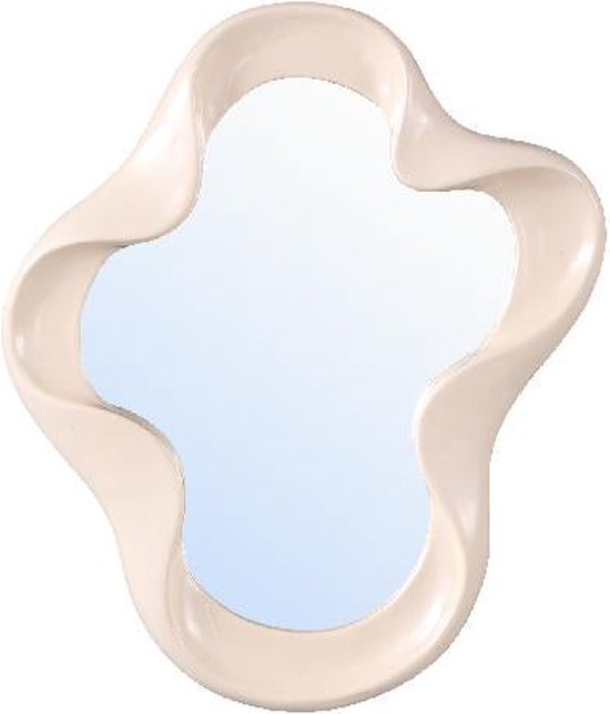 PTMD Miroir Hannah - 25x2x30 cm - Polyester - Crème