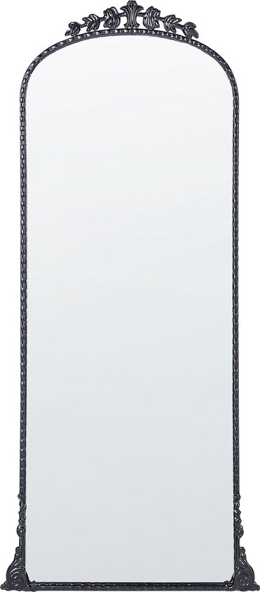 LIVRY - Wandspiegel - Zwart - 51 x 114 cm - Metaal