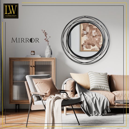 Zwart Modern Vierkant Gangspiegels 60x60 cm kopen? | Vergelijk
