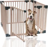 Bettacare Houten Huisdierenpen, 100cm x 100cm, Natuurlijk Hout, Hondenpen voor Huisdieren Honden en Puppy's, Hondenspeelruimte, Eenvoudige Installatie