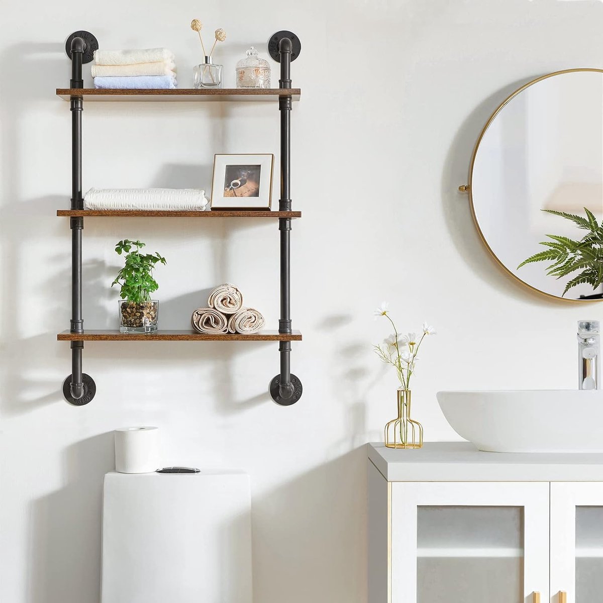 Doucheplank -badkamerrek voor aan de muur, - keuken wandrek - Wandplank / Verbluffende decoratie set of 3