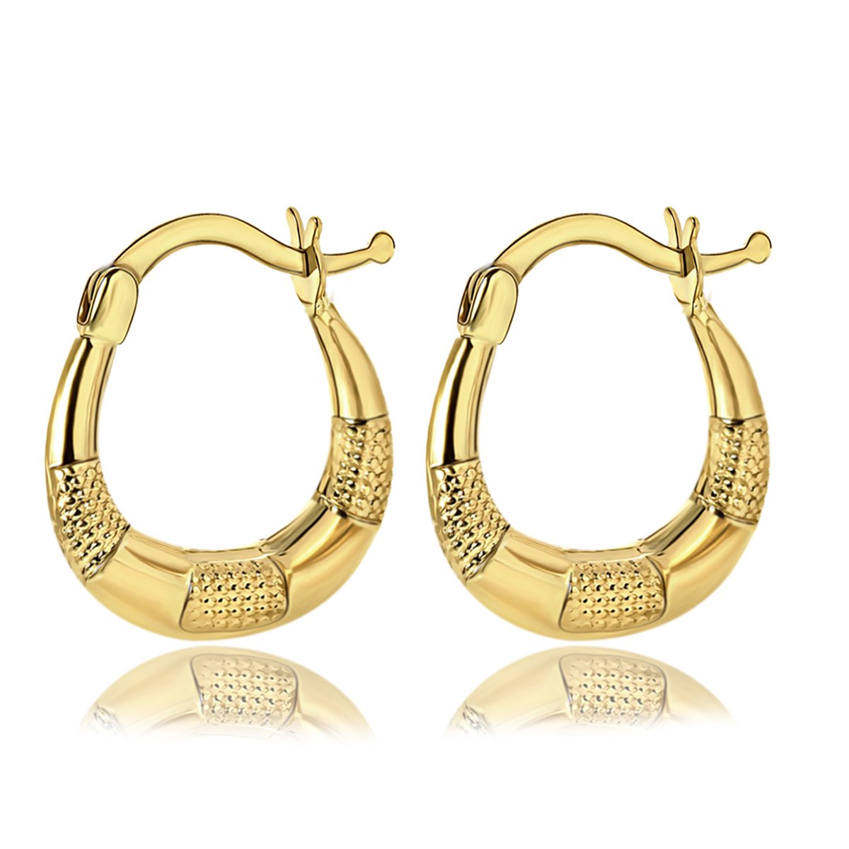 Juwelier Zwartevalk 14 karaat gouden oorbellen - 12.278/13mm