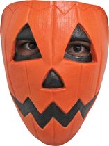 Partychimp Lachende Pompoen Gezichts Masker Halloween Masker voor bij Halloween Kostuum Volwassenen - Latex - One-size