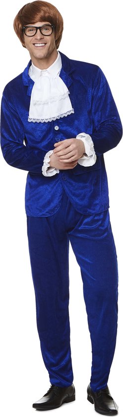 Karnival Costumes Verkleedkleding Jaren 60 Groovy Suit Kostuum voor Mannen Carnavalskleding Heren Carnaval - Polyester - Maat S - 3-Delig Jas/Broek/Nek accessoire