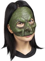 Partychimp Old Witch Half Halloween Masker voor bij Halloween Kostuum Volwassenen Halloween Carnaval Accessoires - Latex - Onesize