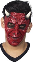 Partychimp Duivel Demoon Eng Halloween Masker voor bij Halloween Kostuum Volwassenen Halloween Carnaval Accessoires - Latex - Onesize