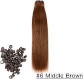 Weft Extensions |Weave Extensions | 20inch - 50cm | #6 - Bruin | 100 gram