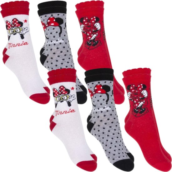 Disney Minnie Mouse sokken - 6 paar - maat 27/30