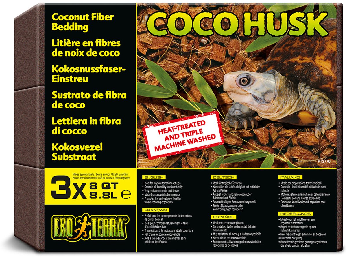 Exo Terra Coco Husk Kokoschips - 3x 8,8L