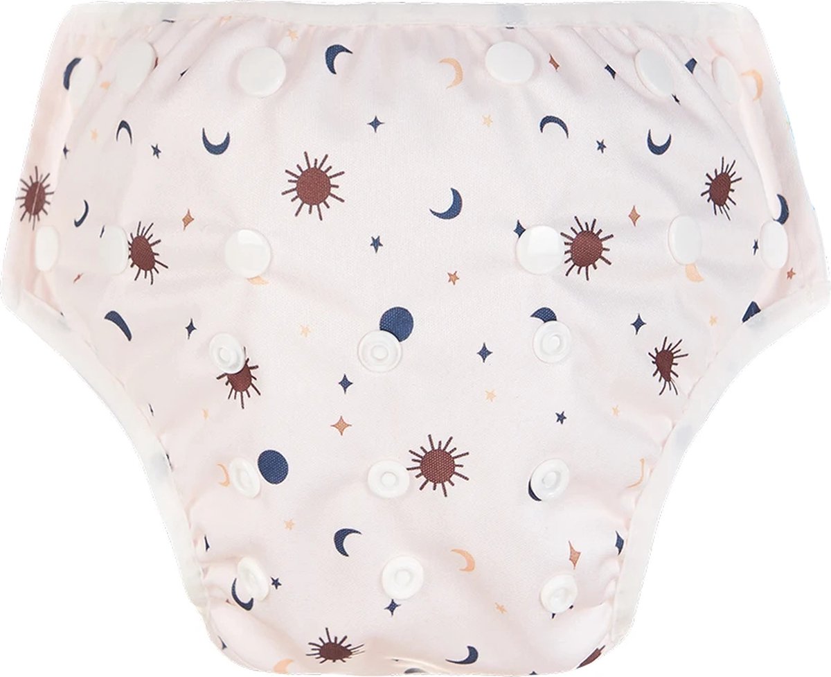Goedkoopste BonBini's® - zwemluier - Moon & Stars - wasbare luier - Anti Doorlekken Comfort voor zwemmen en vakantie - herbruikbare luier