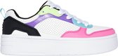 Skechers Court High - Classic Crush Unisex Sneakers - Wit/Zwart/Multicolour - Maat 34