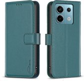 BINFEN Book Case - Geschikt voor Xiaomi Redmi Note 13 Pro 5G / Poco X6 Hoesje - Groen