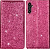 Coverup Glitter Book Case - Geschikt voor Xiaomi Redmi Note 13 5G Hoesje - Roze
