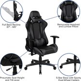 X20 Gaming Stoel Racing Office Ergonomische Computer PC Verstelbare Draaibare Stoel Met Volledig Liggende Terug In Grijs LeatherSoft