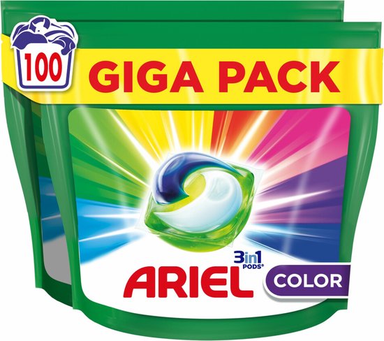 Ariel 3in1 Wasmiddel Pods Color 100 stuks