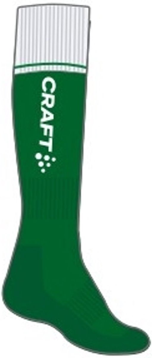Craft Progress 2.0 Contrast Voetbalkousen - Groen / Wit | Maat: 43/45