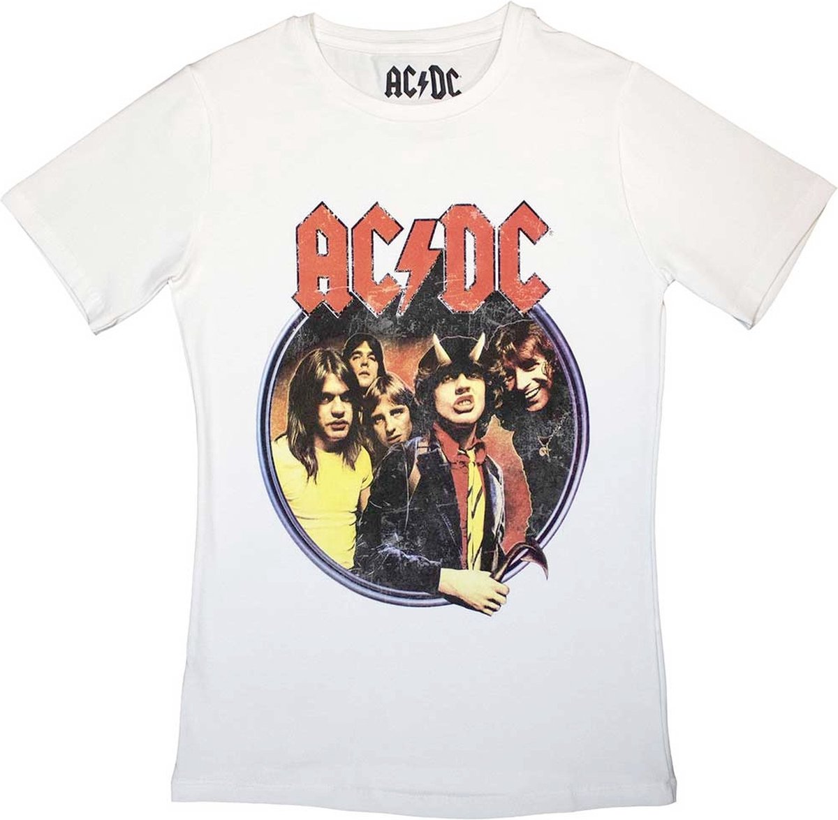 AC/DC - Highway To Hell Circle Dames T-shirt - L - Wit