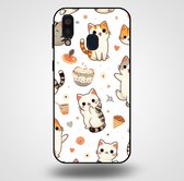 Smartphonica Telefoonhoesje voor Samsung Galaxy A40 met katten opdruk - TPU backcover case katten design / Back Cover geschikt voor Samsung Galaxy A40