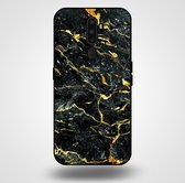 Smartphonica Telefoonhoesje voor OPPO A5 2020 met marmer opdruk - TPU backcover case marble design - Goud Zwart / Back Cover geschikt voor OPPO A5 (2020)