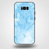 Smartphonica Telefoonhoesje voor Samsung Galaxy S8 Plus met marmer opdruk - TPU backcover case marble design - Lichtblauw / Back Cover geschikt voor Samsung Galaxy S8 Plus