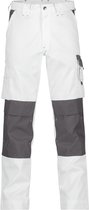 DASSY® Boston Pantalon de travail poches genoux bicolore - maat 44 - BLANC/GRIS CIMENT