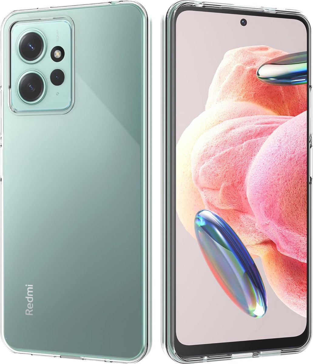 Flexibele achterkant Silicone hoesje Transparant Geschikt voor: Xiaomi Redmi Note 12 4G