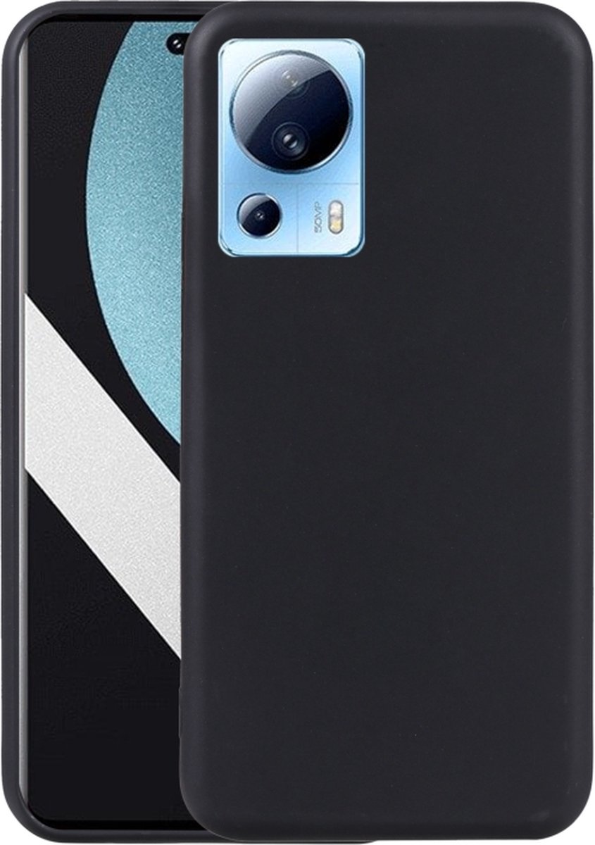 Flexibele achterkant Silicone hoesje Zwart Geschikt voor: Xiaomi 13 Lite