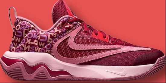 Nike Giannis Immortality 3 - Rouge Noble / Peach Glacée - Taille 43