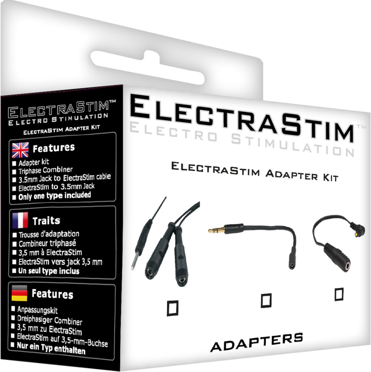 Goedkoopste ElectraStim Adapterkit - 3,5 mm naar ElectraStim Standard-aansluiting black