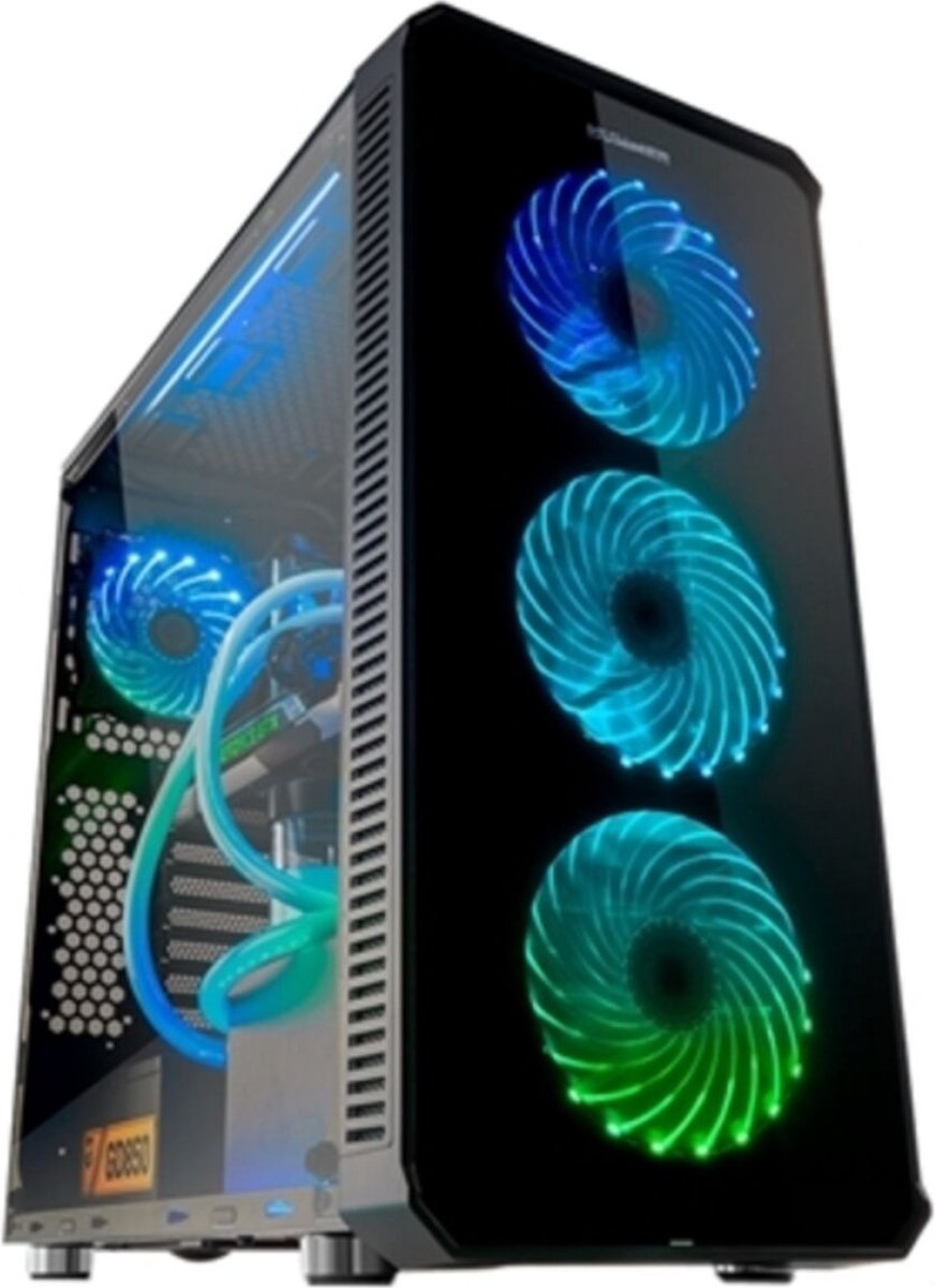 Micro ATX / Mini ITX / ATX Midtower Case Nox NXHUMMERTGM LED RGB USB 3.0 Black