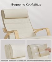 Chaise à bascule Chaise de relaxation Repose-pieds réglable en 5 directions Capacité de charge - 121,5 cm x 67 cm x 84 cm