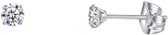 Aramat Jewels - Oorstekers - Titanium oorbellen met zirkonia transparant - 3mm - nikkelvrije oorbellen - Titanium oorbellen, Zirkonia oorstekers, Sieraden, Accessoires, Zilverkleur, Transparante stenen