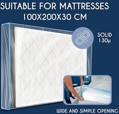 Plastic matrasbeschermingsomslag - 100x200 cm matrasafdekking (dikte 30 cm) - Integreren van covermatras - opbergzak, opslag, beweging - Matras Cover House