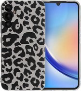 iMoshion Hoesje Geschikt voor Samsung Galaxy A34 (5G) Hoesje Siliconen - iMoshion Design hoesje - Meerkleurig / Leopard Transparent