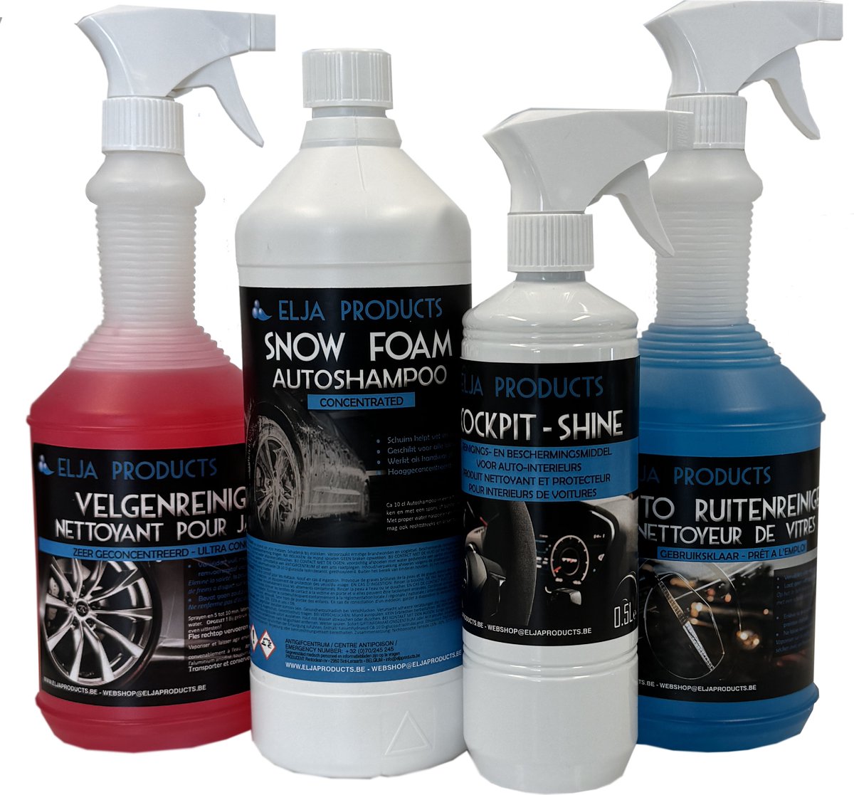 Autowas pakket deal | Reiniging set | Auto Shampoo - Ruitenreiniger - Exterieur/Interieur - Velgen reiniger
