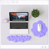Ergonomische Muismat, voor Computer en Kantoor, Mouse Pad with Memory Foam Wrist Support Cloud 3 in 1 Set